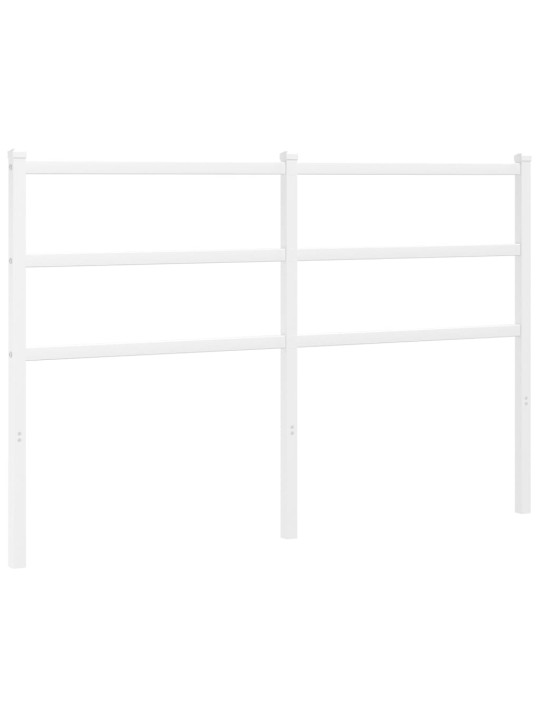 Kovové čelo postele bílé 140 cm