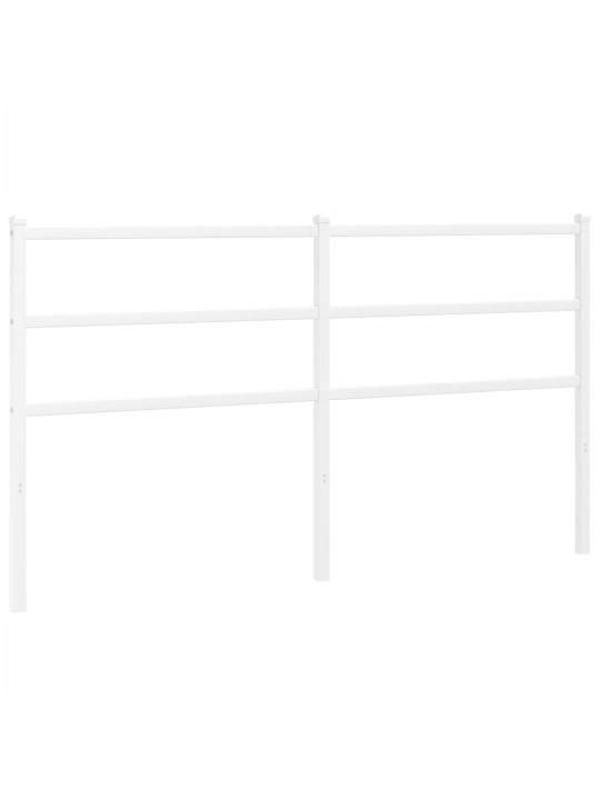 Kovové čelo postele bílé 150 cm
