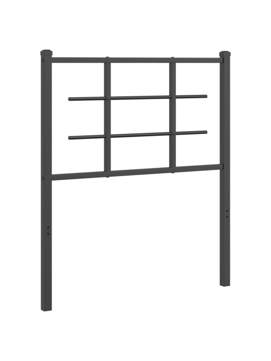 Kovové čelo postele černé 80 cm