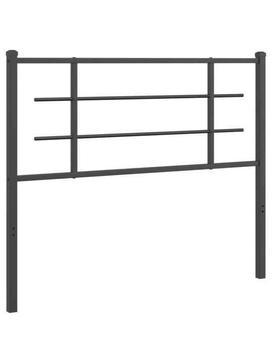 Kovové čelo postele černé 107 cm