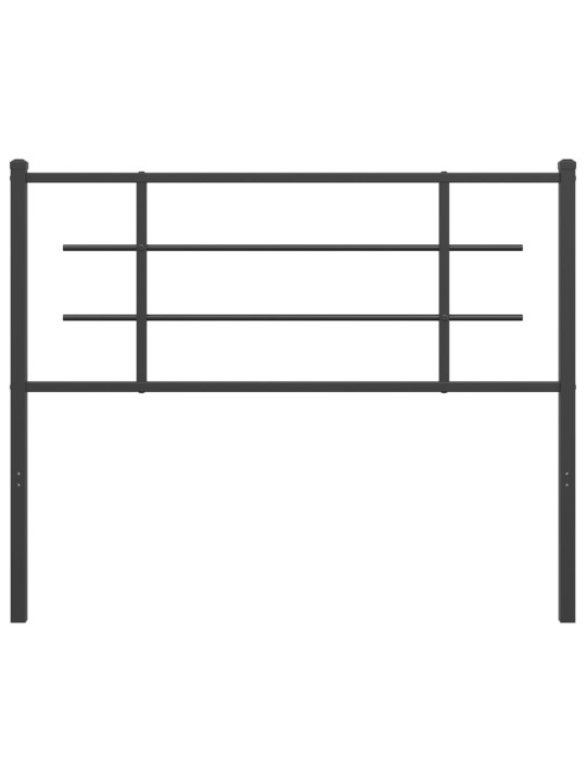 Kovové čelo postele černé 107 cm