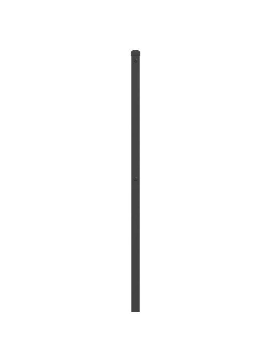 Kovové čelo postele černé 193 cm
