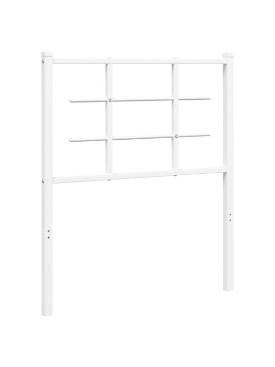 Kovové čelo postele bílé 80 cm
