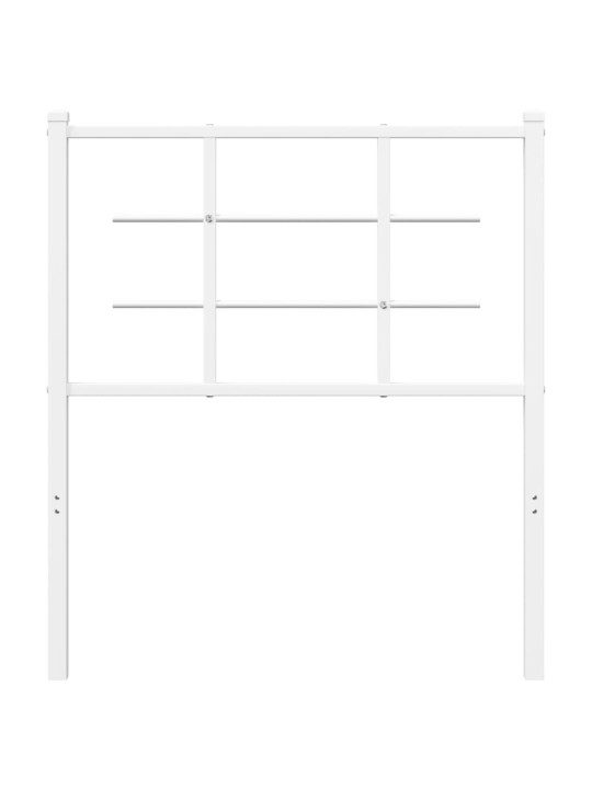 Kovové čelo postele bílé 80 cm