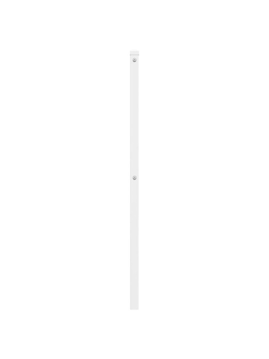 Kovové čelo postele bílé 80 cm