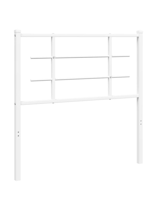 Kovové čelo postele bílé 100 cm