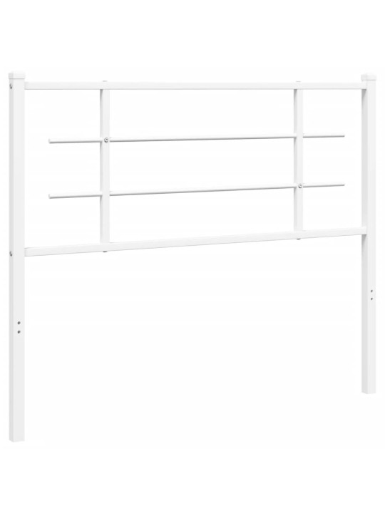 Kovové čelo postele bílé 107 cm
