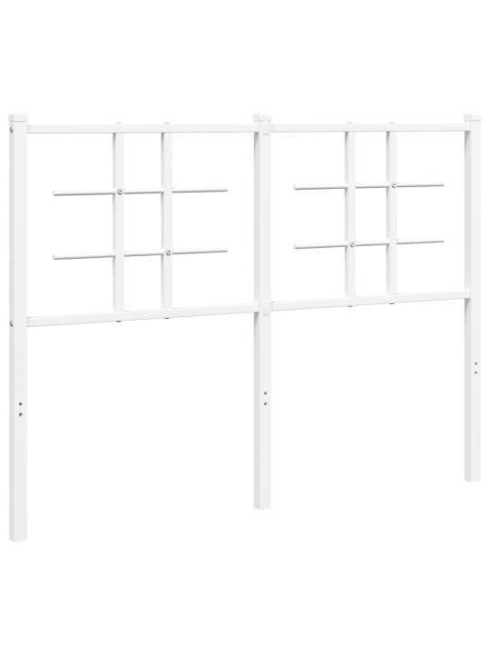 Kovové čelo postele bílé 120 cm