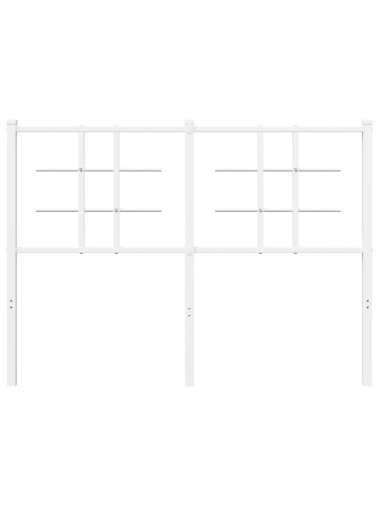 Kovové čelo postele bílé 120 cm