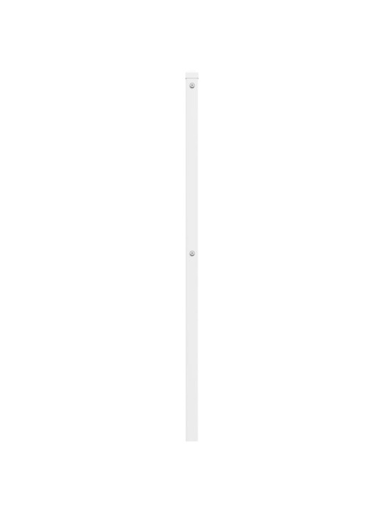 Kovové čelo postele bílé 135 cm