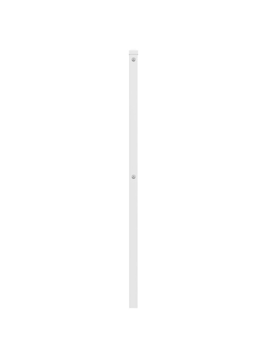 Kovové čelo postele bílé 160 cm