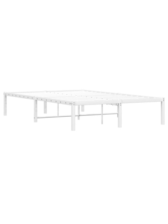 Kovový rám postele bílý 120 x 200 cm