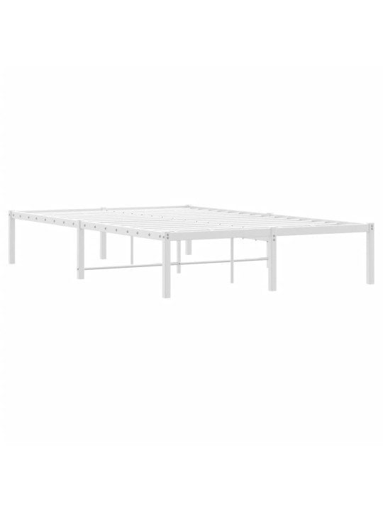 Kovový rám postele bílý 120 x 200 cm