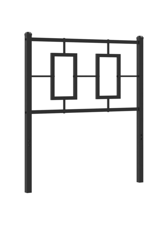 Kovové čelo postele černé 80 cm