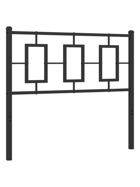 Kovové čelo postele černé 100 cm