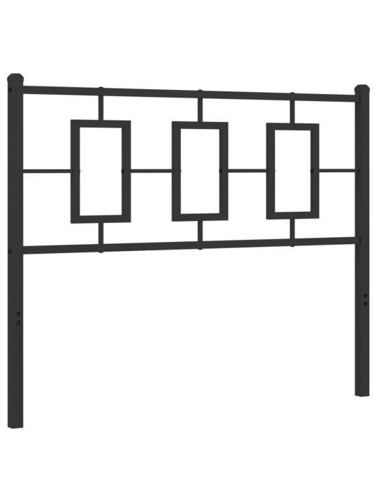 Kovové čelo postele černé 107 cm