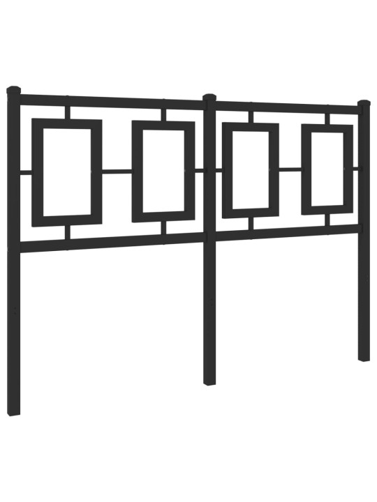 Kovové čelo postele černé 120 cm