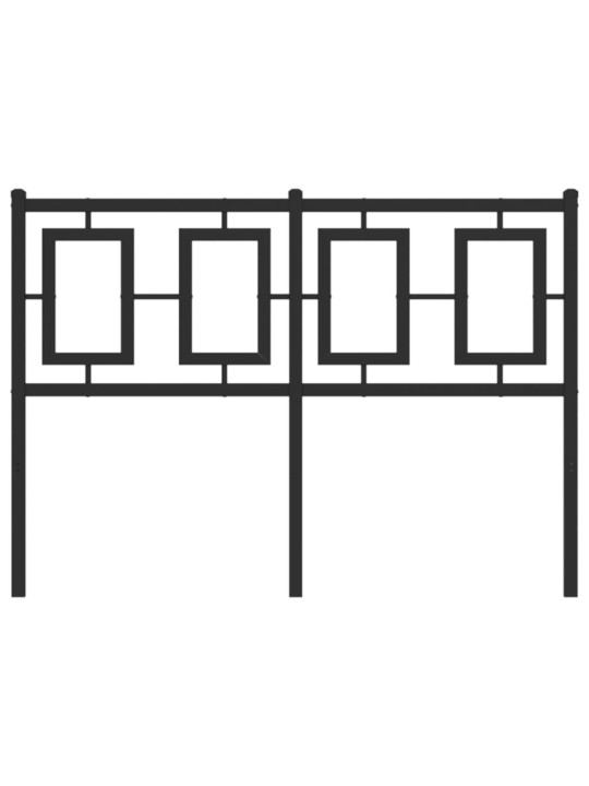Kovové čelo postele černé 120 cm