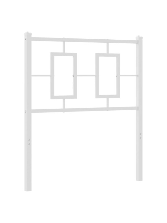 Kovové čelo postele bílé 80 cm