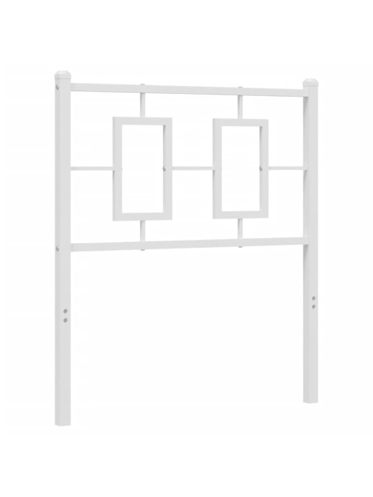 Kovové čelo postele bílé 80 cm