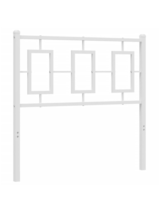 Kovové čelo postele bílé 90 cm