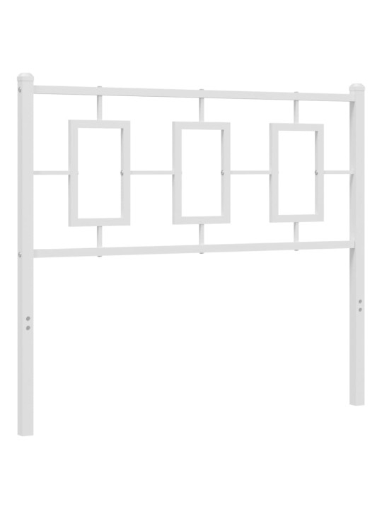 Kovové čelo postele bílé 100 cm