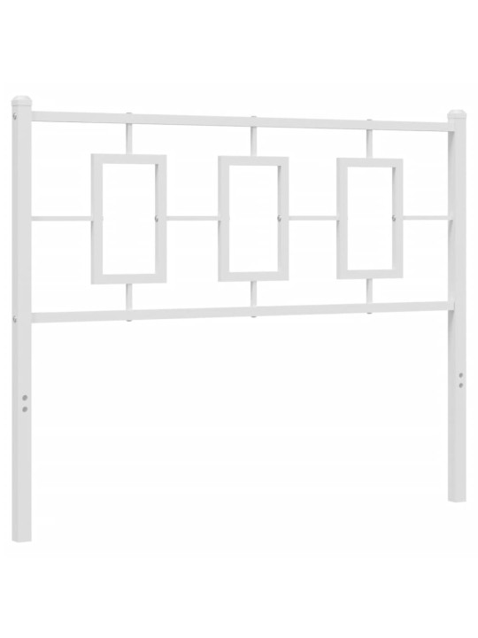 Kovové čelo postele bílé 107 cm