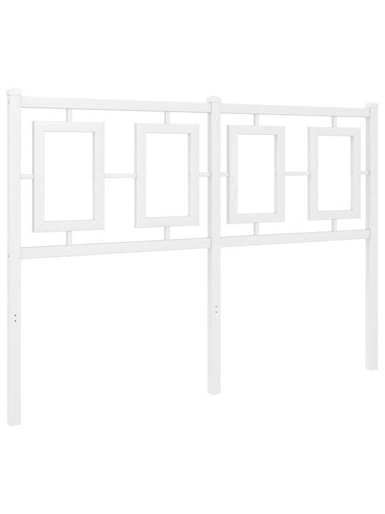 Kovové čelo postele bílé 120 cm