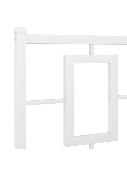 Kovové čelo postele bílé 120 cm