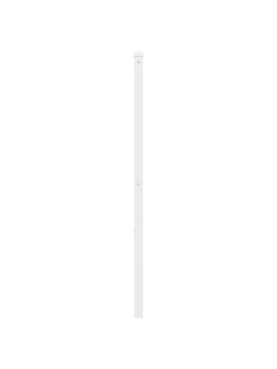 Kovové čelo postele bílé 193 cm