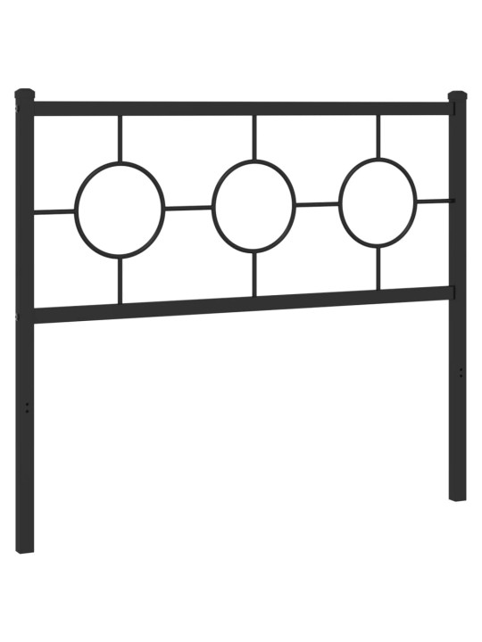 Kovové čelo postele černé 100 cm