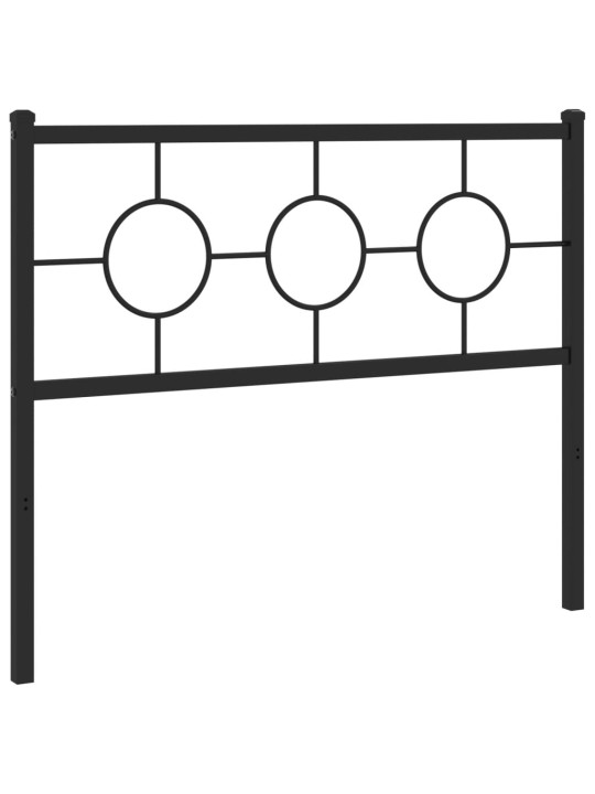 Kovové čelo postele černé 107 cm