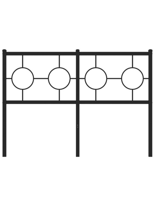 Kovové čelo postele černé 120 cm