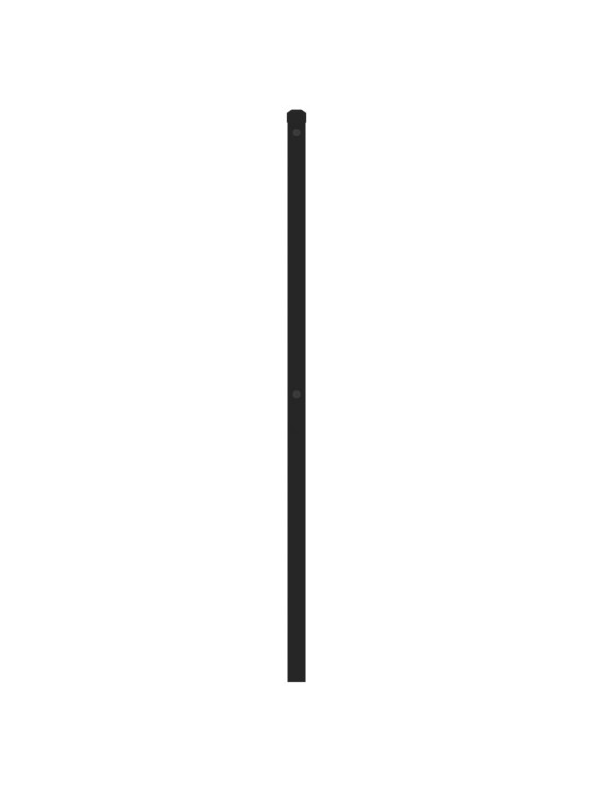 Kovové čelo postele černé 120 cm