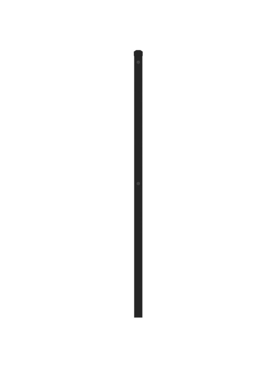 Kovové čelo postele černé 150 cm