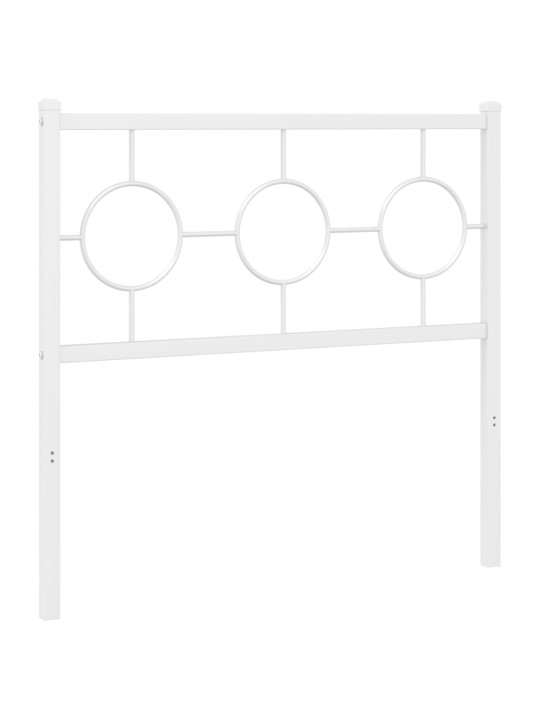 Kovové čelo postele bílé 90 cm