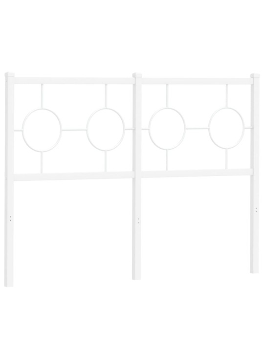 Kovové čelo postele bílé 120 cm