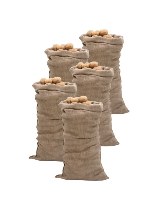 Jutové pytle 5 ks 65 x 135 cm 100% juta 220 g/m²