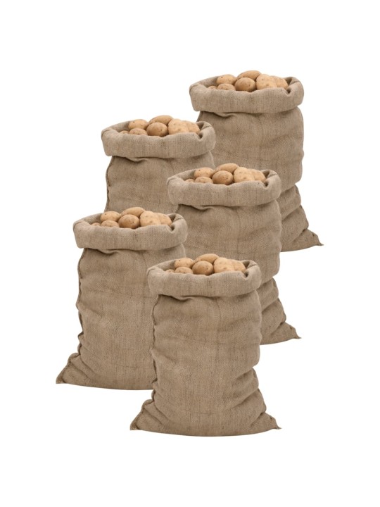 Jutové pytle 5 ks 60 x 105 cm 100% juta 340 g/m²