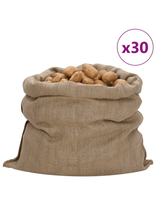 Jutové pytle 30 ks 100 x 110 cm 100% juta 340 g/m²