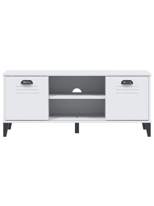 Lavice s botníkem VIKEN bílá 106 x 35 x 45 cm kompozitní dřevo