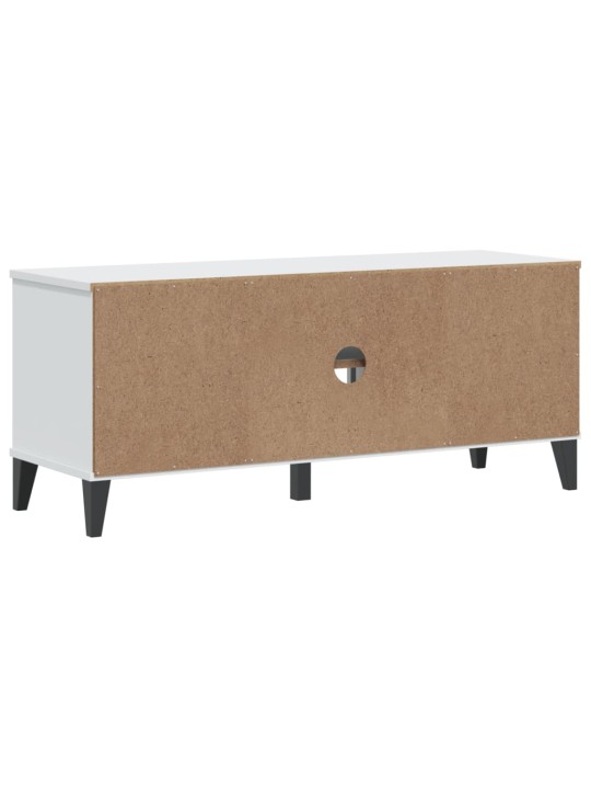 Lavice s botníkem VIKEN bílá 106 x 35 x 45 cm kompozitní dřevo