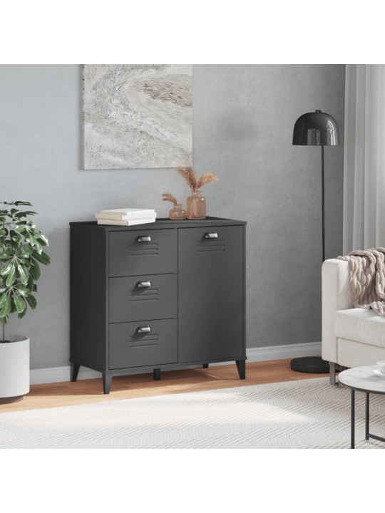 Příborník viken antracitově šedý 80x40x80 cm kompozitní dřevo
