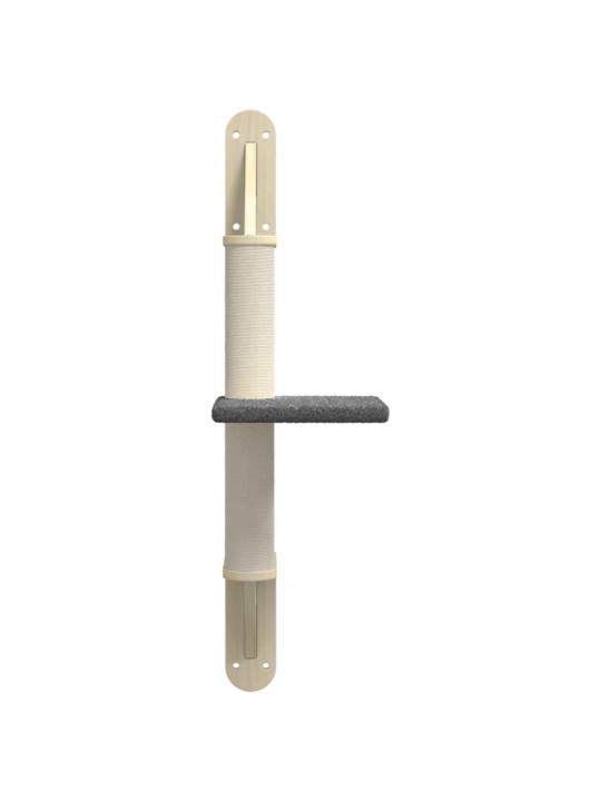 Nástěnné škrabadlo pro kočky se sloupkem tmavě šedé 85,5 cm