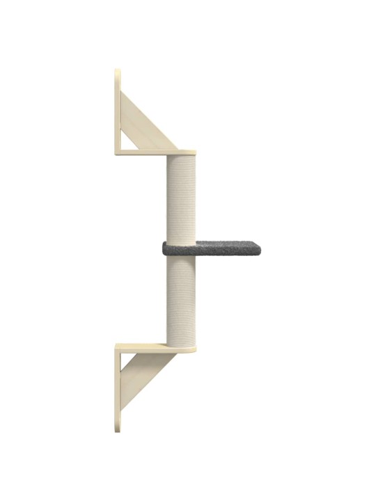 Nástěnné škrabadlo pro kočky se sloupkem tmavě šedé 85,5 cm
