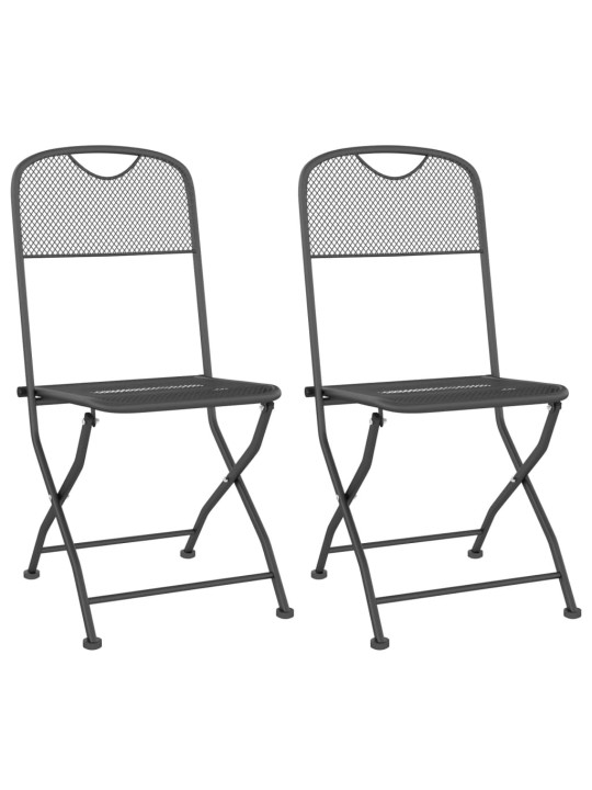 3dílný zahradní jídelní set antracitový tahokov