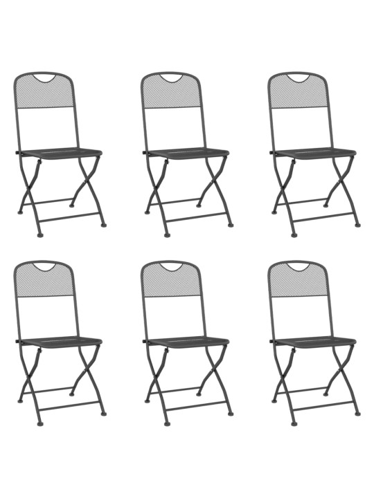 7dílný zahradní jídelní set antracitový tahokov