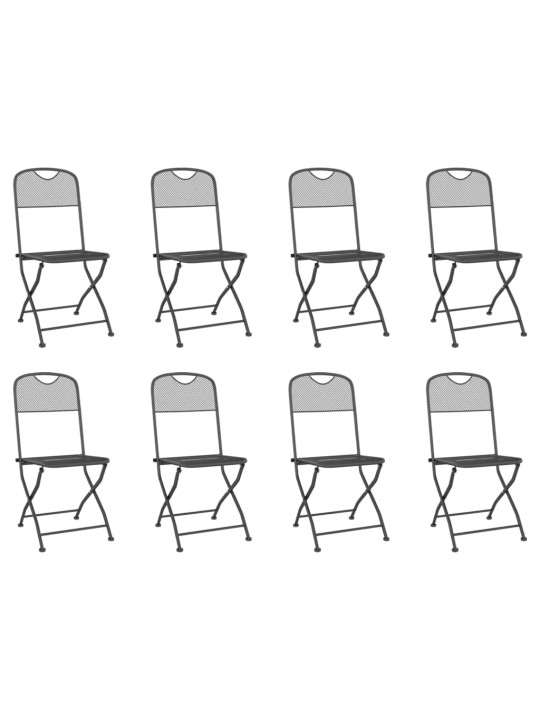 9dílný zahradní jídelní set antracitový tahokov
