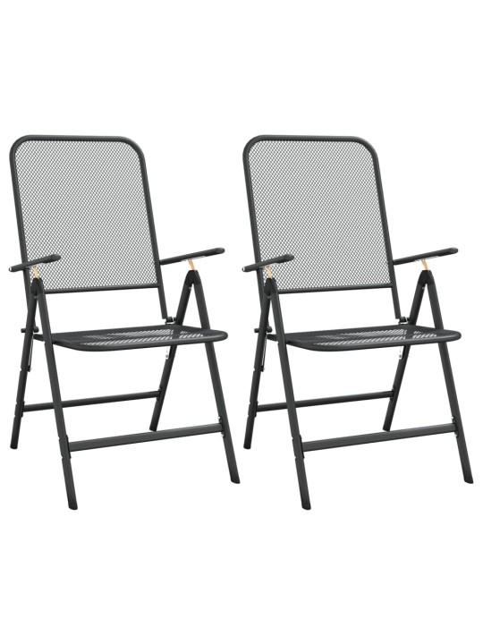 3dílný zahradní jídelní set antracitový tahokov