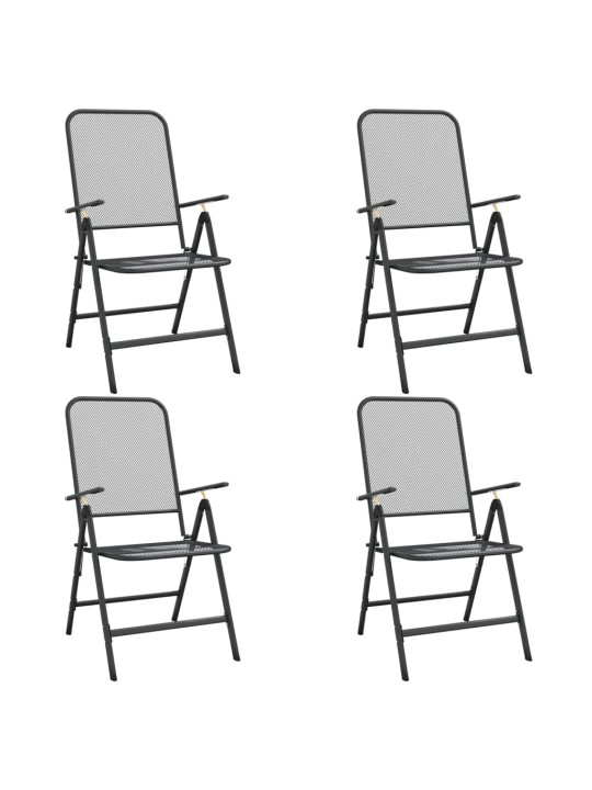 5dílný zahradní jídelní set antracitový tahokov